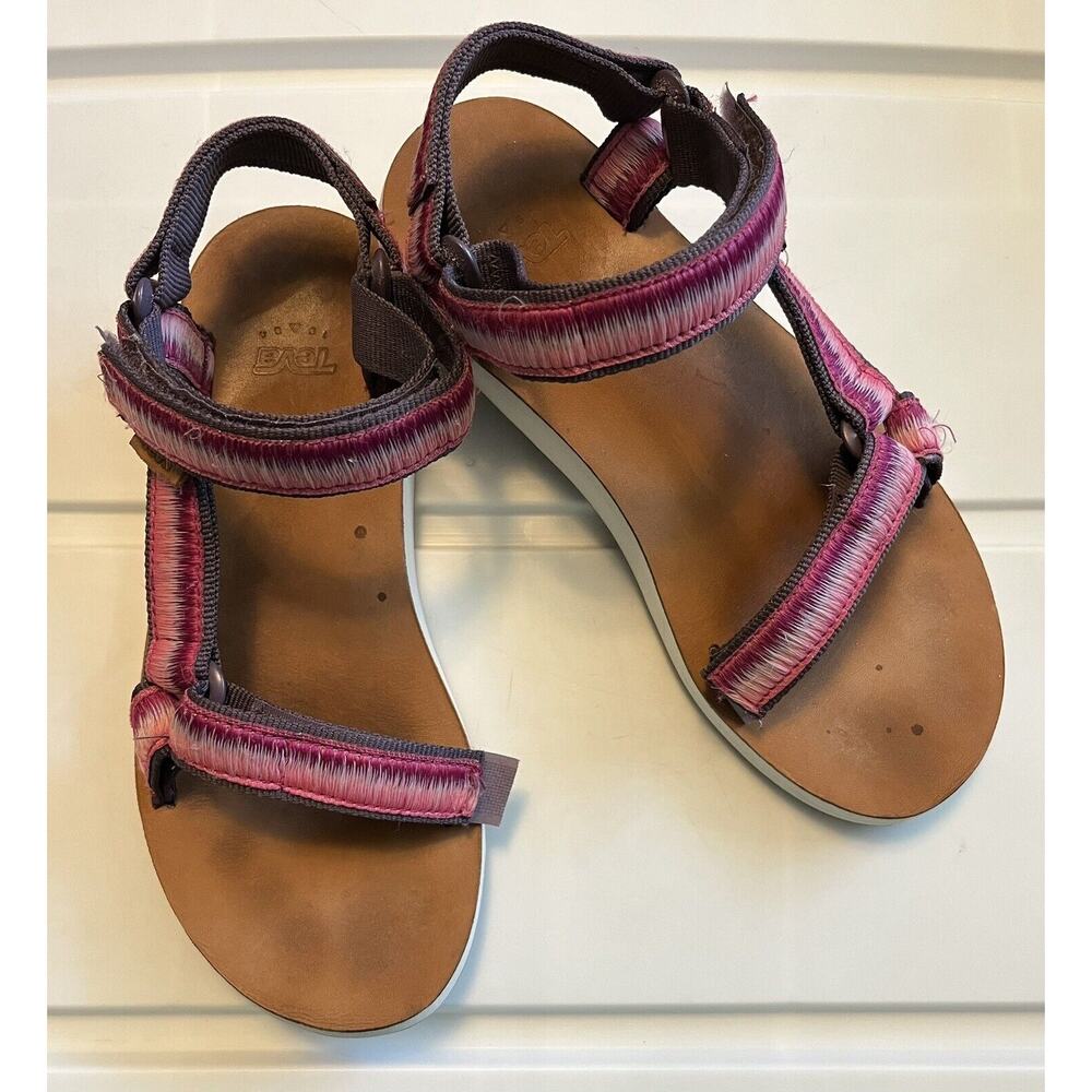 TEVA Sandals Womens Size 7 Raspberry Original Universal Ombre 1010323 Hook Loop